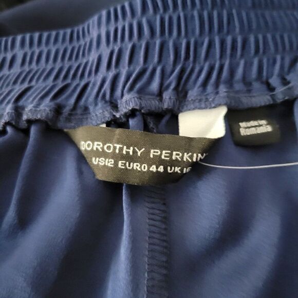 Dorothy Perkins Blue Cropped Pants (Size 12) - Picture 3 of 5